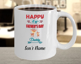 Personalized Happy First Father's Day From Son, 1st Father's Day From Baby Boy