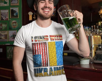I Stand With Ukraine, Stop War t-shirt, US Ukraine Flag shirt, Freedom For Ukraine, I Stand With Ukraine t-shirt for Men & Women