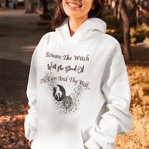 A Discovery Of Witches T-Shirt, Beware The Witch With The Blood of The Lion And The Wolf. Witch & Vampire, All Souls, Diana Bishop.