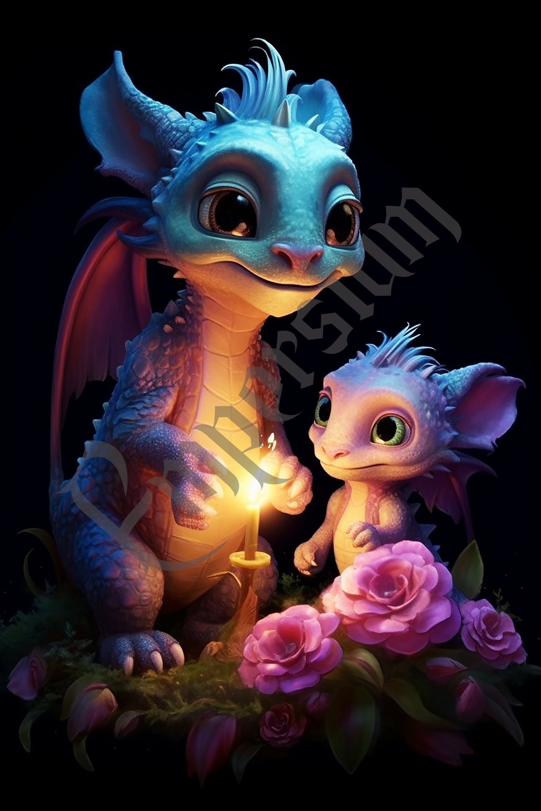 Baby Dragon Art Prints, Downloadable Dragon Prints, Fantasy Nursery ...