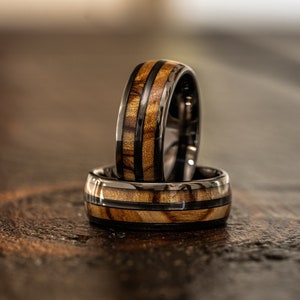 Black Wood Ring, Wooden Ring, wooden wedding Ring, Wood Wedding Band, Olive wood, Wood Ring, mens wood ring, Wedding Band, 8mm ring