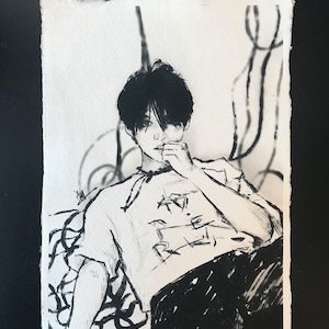 SKZ Lee Weiß Handgeschöpfter Papierdruck #2