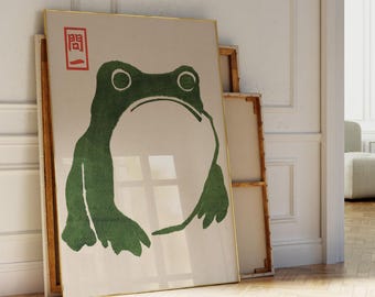 Japanese Frog Print Set, Matsumoto Hoji Ukiyo-e Style (Digital Download)