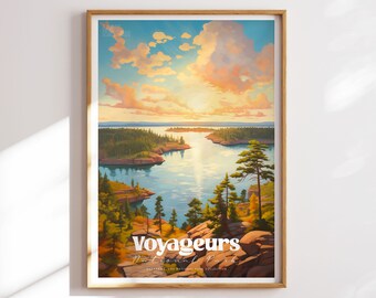 Voyageurs National Park-afdruk: landschapskunst Minnesota (digitale download)