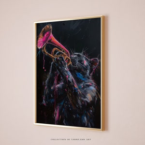Music Poster, Black Panther Prints, French Horn Prints, Concert Prints, Orchestra Art, Musical Instruments, Dopamine Decor, Trombone Prints