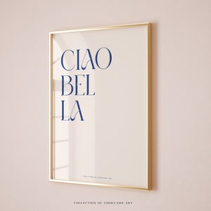 Ciao Bella Print, Trendy Wall Art, Italian Quote Typography Art, Italian Wall Art Italian Quote Print Motivational Typography Italian Saying