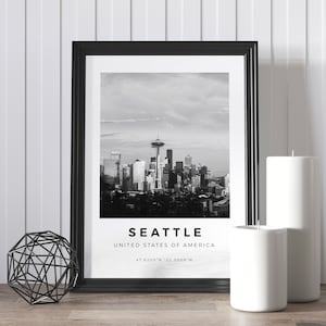 Seattle Wall Art, Seattle Poster, Seattle Photography, Seattle Home Decor, Seattle Landscape, Seattle Prints, Seattle Photo, Seattle Decor