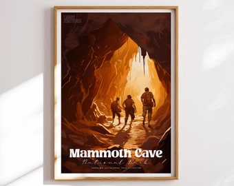 Mammoth Cave National Park Art Print: Kentucky Hiker Gift (Digital Download)