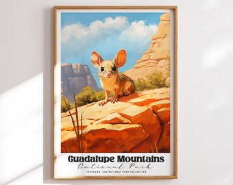 Guadalupe Mountains Nationalpark Poster: Texas Landschaftskunst (Digitaler Download)