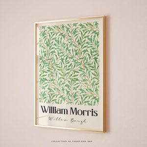 William Morris Wall Art, Green William Morris Poster, Exhibition Print, Modern Home Decor, Floral Art Floral Pattern, Willow Bough Art Print
