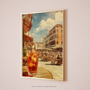 Aperol Spritz Poster, Aperol Spritz Coctail, Aperol Spritz Print, Cocktail Poster Retro Bar Cart Decor Bar Cart Art, Vintage Coctail Poster