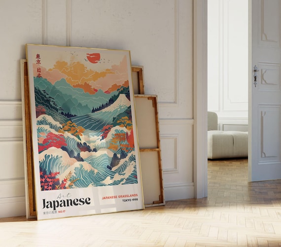 Japanese Prints, Japanese Wall Art, Japanese Poster, Japandi Wall Art, Zen Wall Art, Wabi Sabi Wall Art, Japanese Ocean Waves