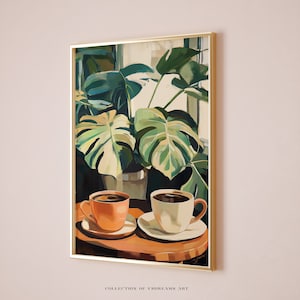 Retro Coffee Print, Bar Cart Decor, Vintage Coffee Print, Italian Coffee Shop Poster, Coffee House Posters Kitchen Decor Coffee Illustration