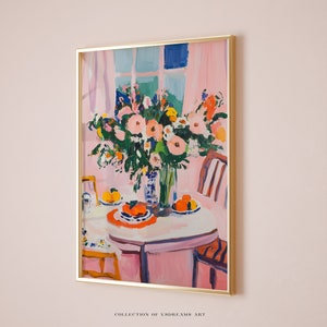 Dinner Party Food Print, Retro Food Art, Vintage Kitchen Poster, Kitchen Decor, Food Illustration Art Dining Room Artwork Retro Dinner Table