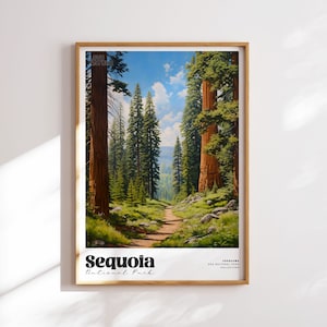 Sequoia National Park Prints, National Park Gift, Gift for Nature Lover, Printable Wall Art, Gift for Hiker, Sequoia Forest, Sequoia Trees