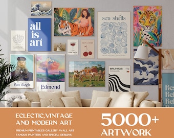 Arte mural ecléctico: más de 5000 impresiones vintage (descarga digital)