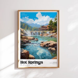 Hot Springs National Park Poster, National Park Gift, Nature Print, Nature Lover Gift, Printable Wall Art, Arkansas Print Hot Springs Poster
