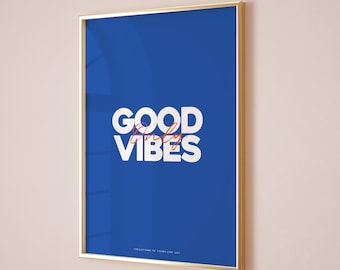 Good Vibes Only Print, Motivational Wall Art, Positivity Prints, Girly Art, Positive Quote, Inspirational Poster, Pink Good Vibes Wall Art