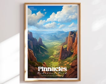 Poster Pinnacles National Park: natuurlandschapskunst (digitale download)