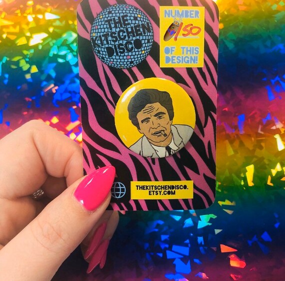 Columbo Button Badge Pin Peter Falk Illustration Columbo | Etsy