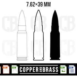 7.62 x 39 mm M43 Bullet / Graphics .ai .svg .eps .png .jpg Files | | vector files | Clip Art | CNC files Plotter Template