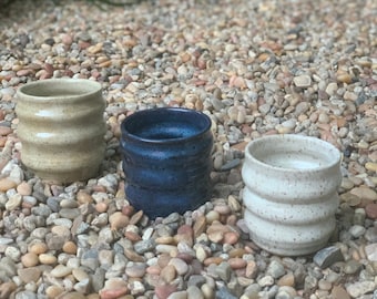 Scalloped Tumblers, Sculptural Tumblers, Barware, Ceramic Cups, Pottery, Handmade, Gift, Kitchenware, Cocktail Tumblers, Stemless Wine Cups