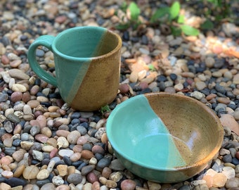 Breakfast Set, Mug Bowl Set, Ceramic Mug, Ceramic Bowl, Cereal Bowl, Coffee Mug, Tea Cup, Handmade Pottery, Gift, Pottery