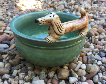 Dog Bowl, Dachshund Bowl, Doggy Bowl, Bowl, Pet Bowl, Ceramic Bowl, Pottery Bowl, Handmade Bowl, Decorative, Functional