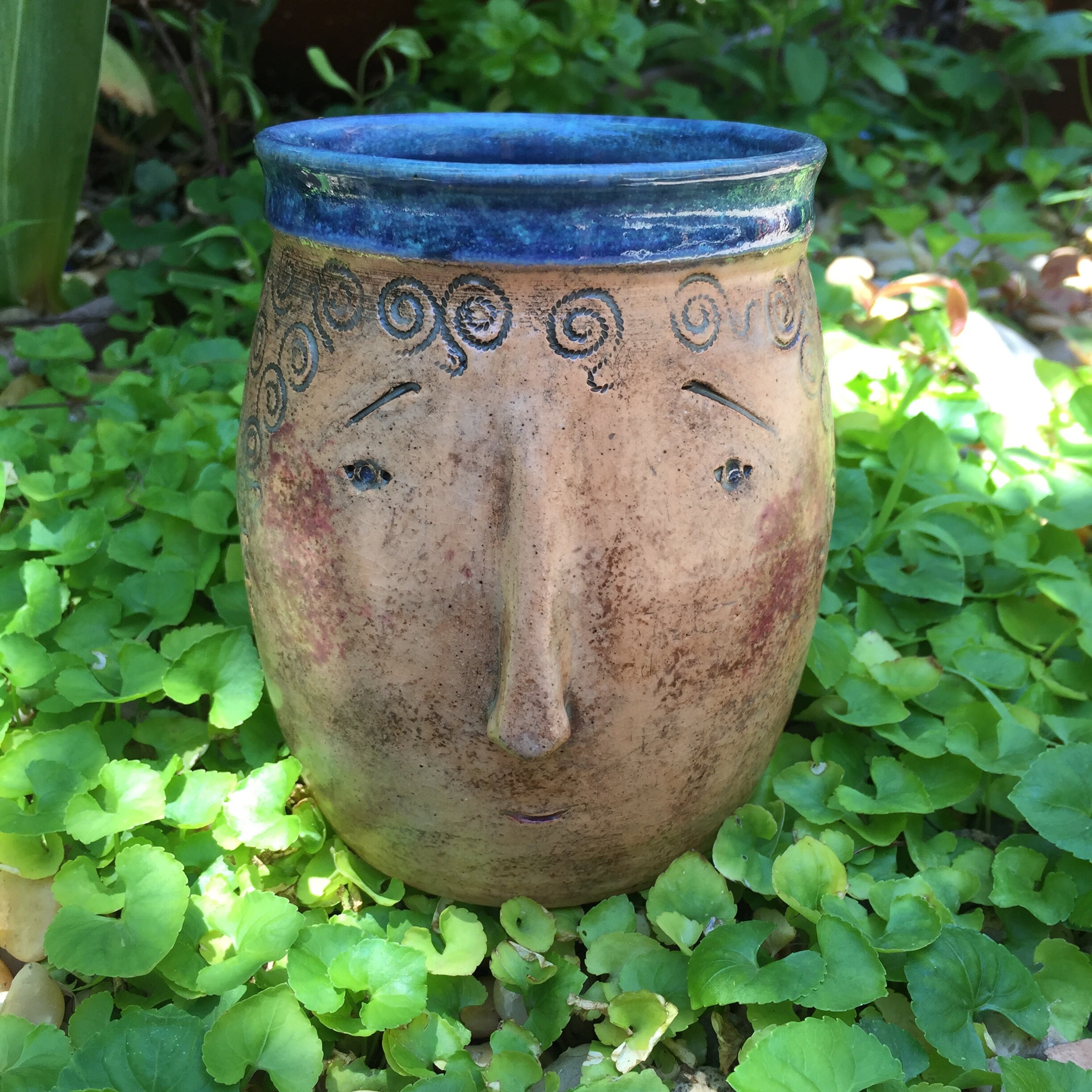 Planter Vase Face Vase Garden Woman Handmade Gift Etsy