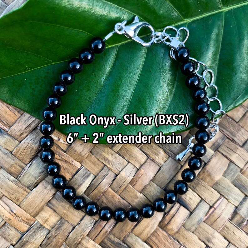 Toddler & Childrens Bracelets Black Onyx Watermelon Etsy