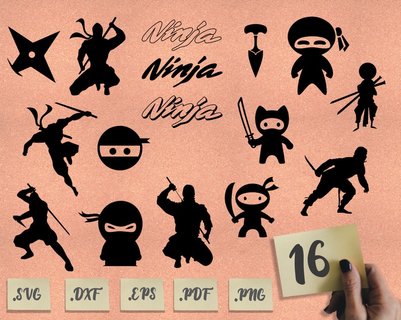 Download Ninja Svg Ninja Clipart Ninja Vector Ninja Silhouette Etsy 3D SVG Files Ideas | SVG, Paper Crafts, SVG File