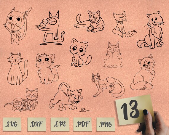 Download Cat Svg Svg Kitten Svg Cat Clipart Cat Cut File Svg Etsy PSD Mockup Templates