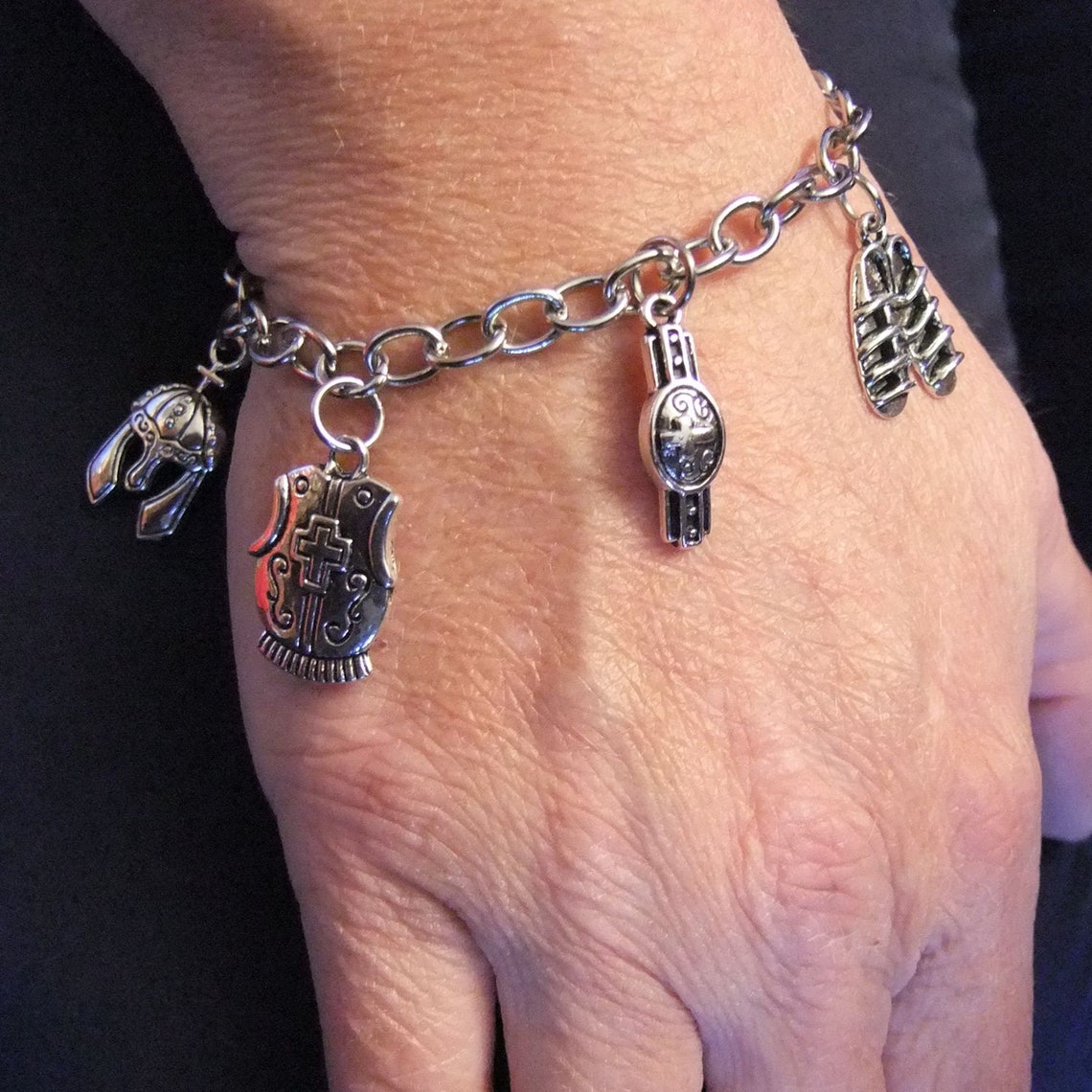 Armor of God Stainless Steel Charm Bracelet Christian Etsy