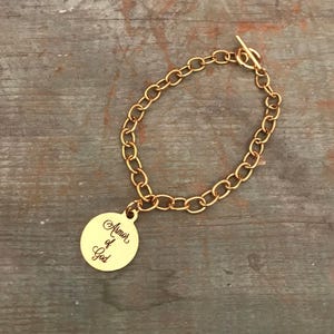 Armor of God Gold Stainless Steel Custom Charm Bracelet