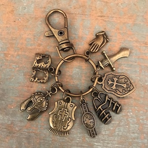 Armor of God Antique Bronze Zipper Pull, Purse Charm