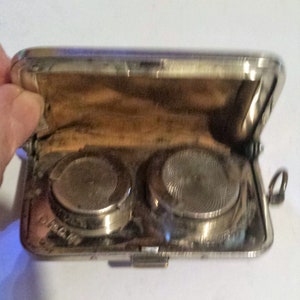 Sovereign holder purse, 2 compartments, leather purse shape