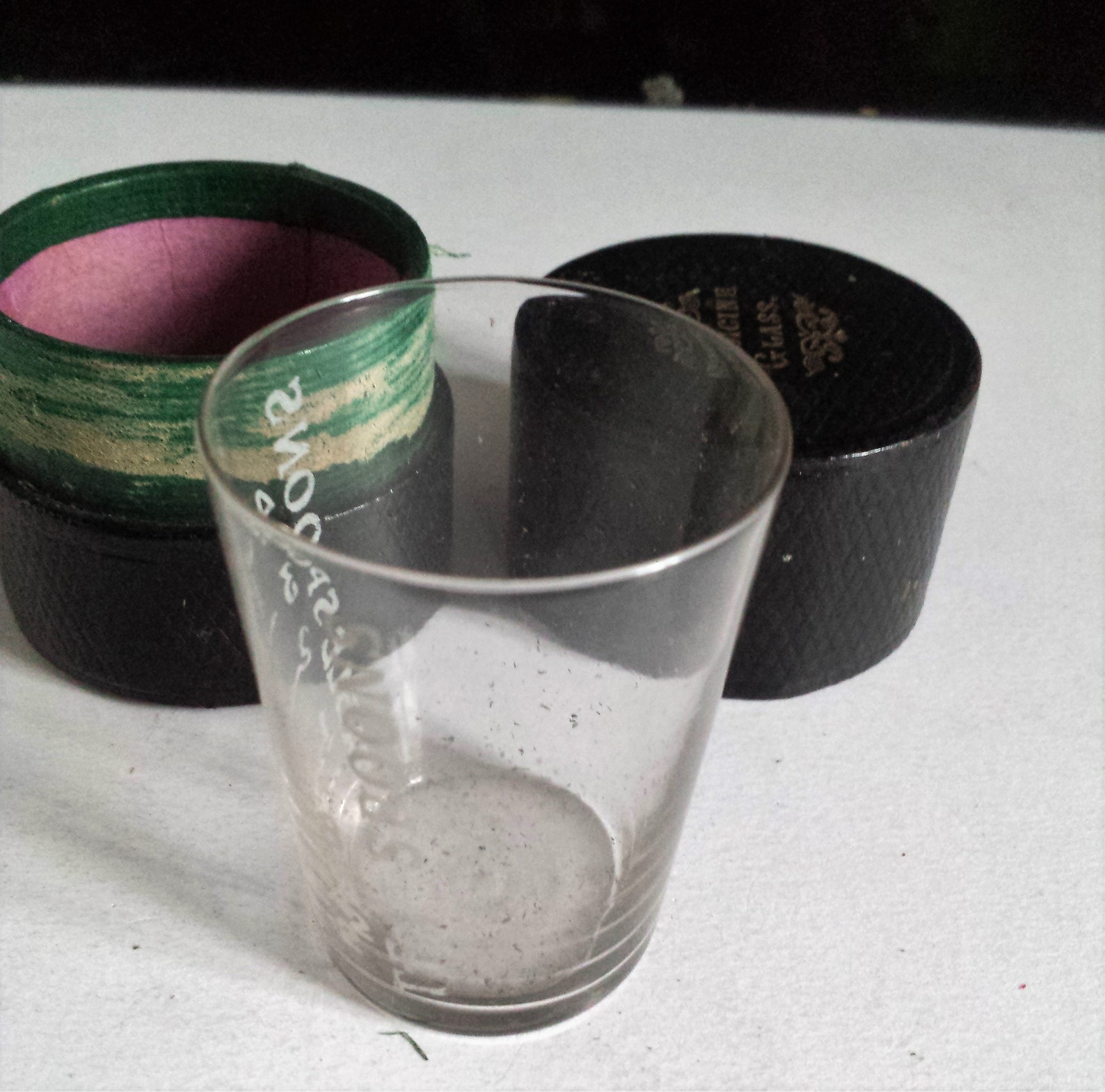 Graduated Medicine Glass in Original Leather Box, 7 Cms. Tall Etsy Canada