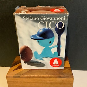 2 x Alessi eggcups ,blue