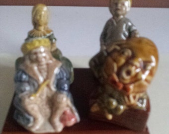 Wade Nursery Rhyme characters, 6-7 cms. tall, x4 Miss Muffett, Old King Cole, Humpty Dumpty and Wee Willie Winkie