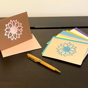 Sunflower Notecards - Set van 10 - Personalisatie beschikbaar