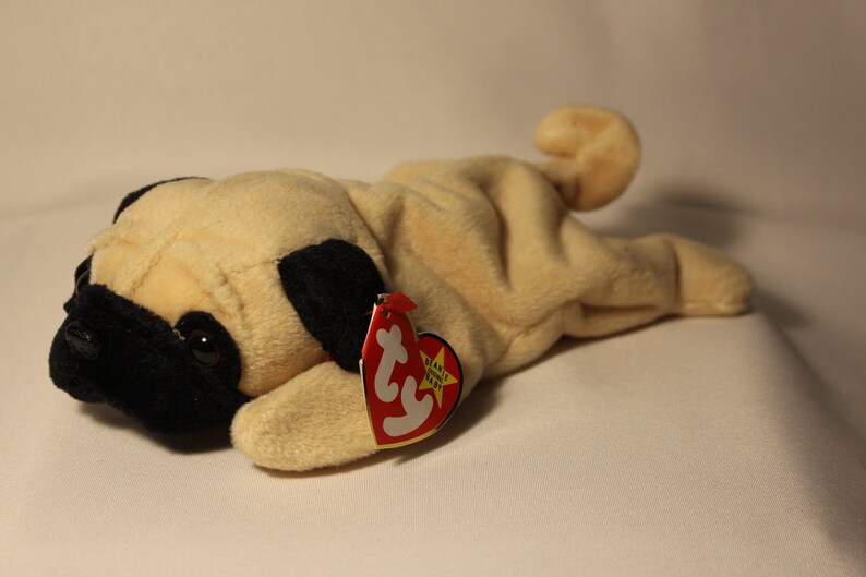 Pugsly the Pug Vintage Ty Beanie Babies 4106 PVC Pellets Etsy