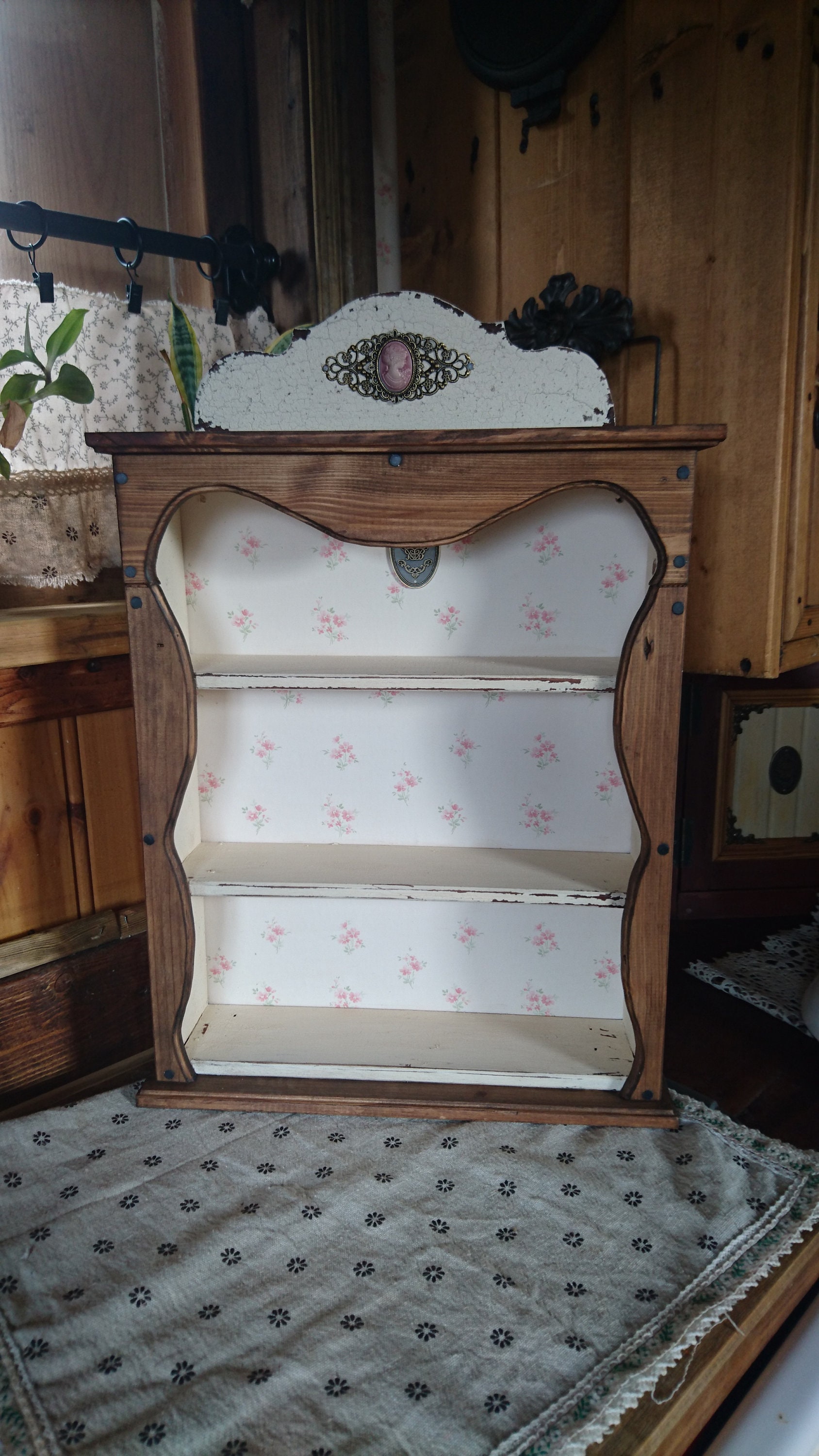 French Country Display Shelf Display Wall Shelf Farmhouse Etsy