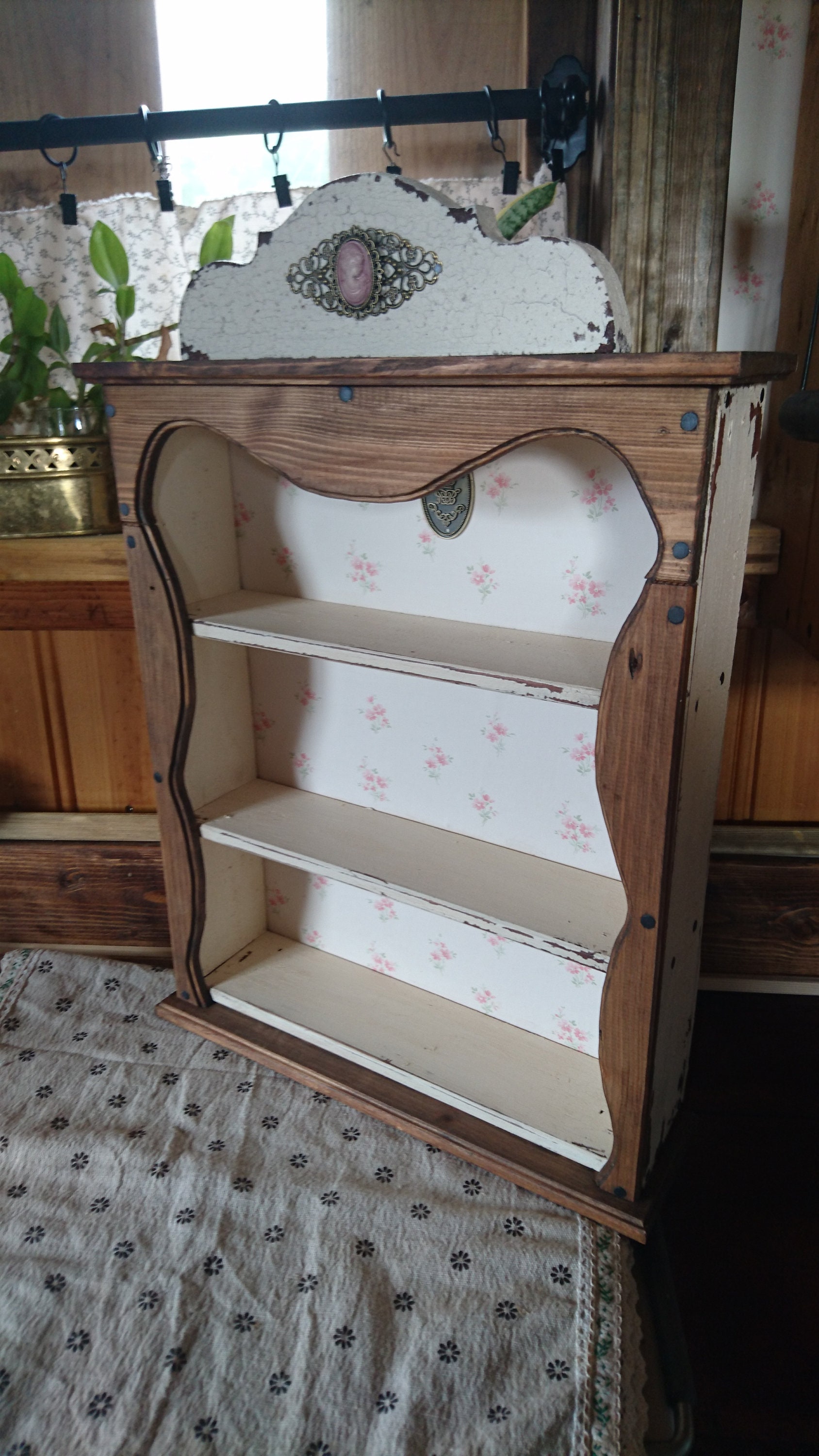 French Country Display Shelf Display Wall Shelf Farmhouse Etsy