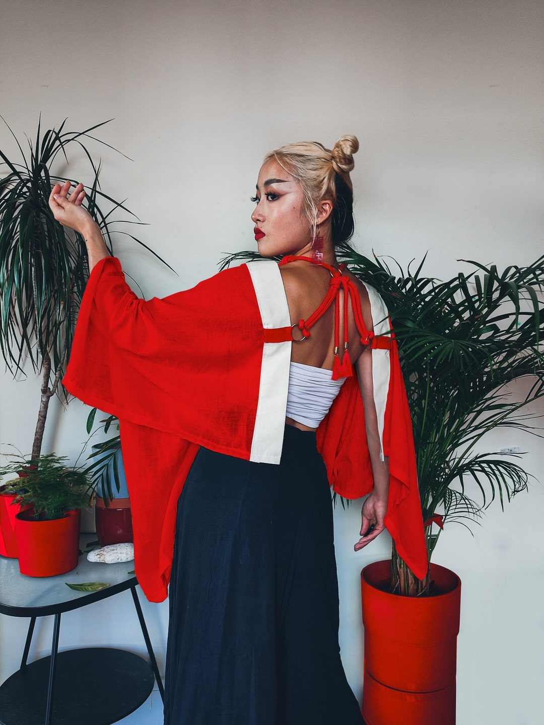 Asian Inspired Shibari Harness Robe Jacket • Backless Kimono • Chinese ...