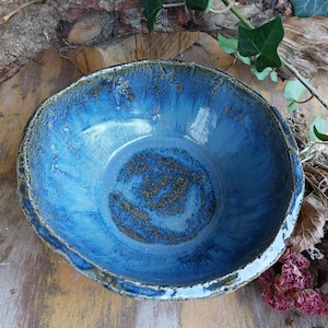 Ceramic incense bowl with element symbols and printed motifs