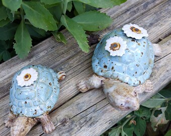 陶器の亀のペア - Etsy 日本