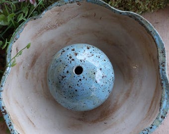Mini ceramic cat fountain / indoor fountain in vintage style