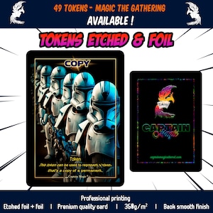 Copia token - Copia gettone - MTG - Magic the gathering - Carta personalizzata - Foil inciso