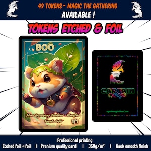 Boo token (1/1) Trample, Haste - Bouh jeton - MTG - Magic the gathering - Custom card - Foil etched
