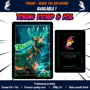 Elementarer grüner Token (*/*) - élémental vert jeton - MTG - Magic the Gathering - Kundenspezifische Karte - Geätzte Folie